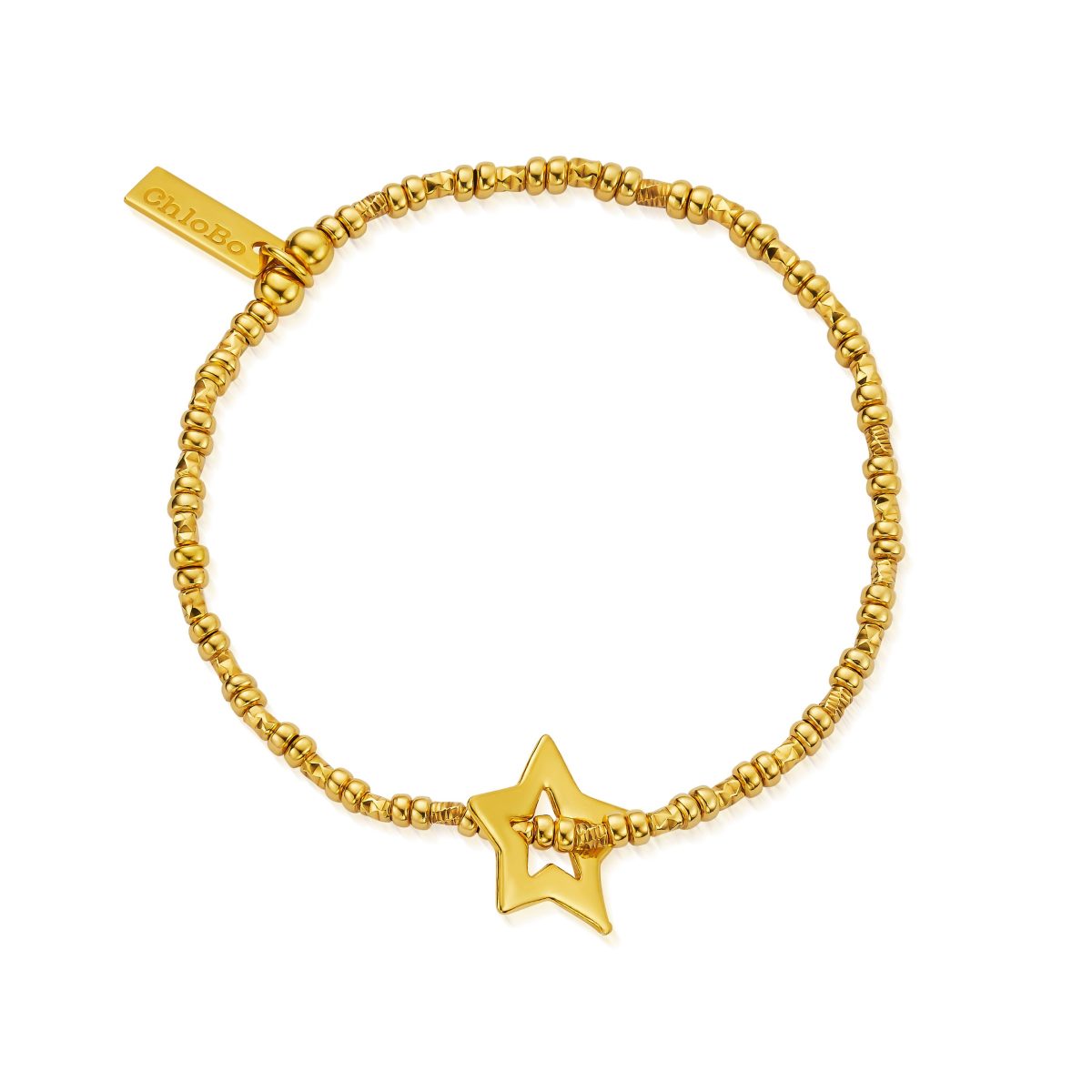 ChloBo Sterling Silver Gold Plated Soul Shine Star Bracelet