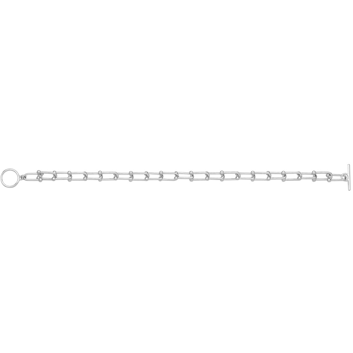 Sterling Silver Paperlink Beads Bracelet