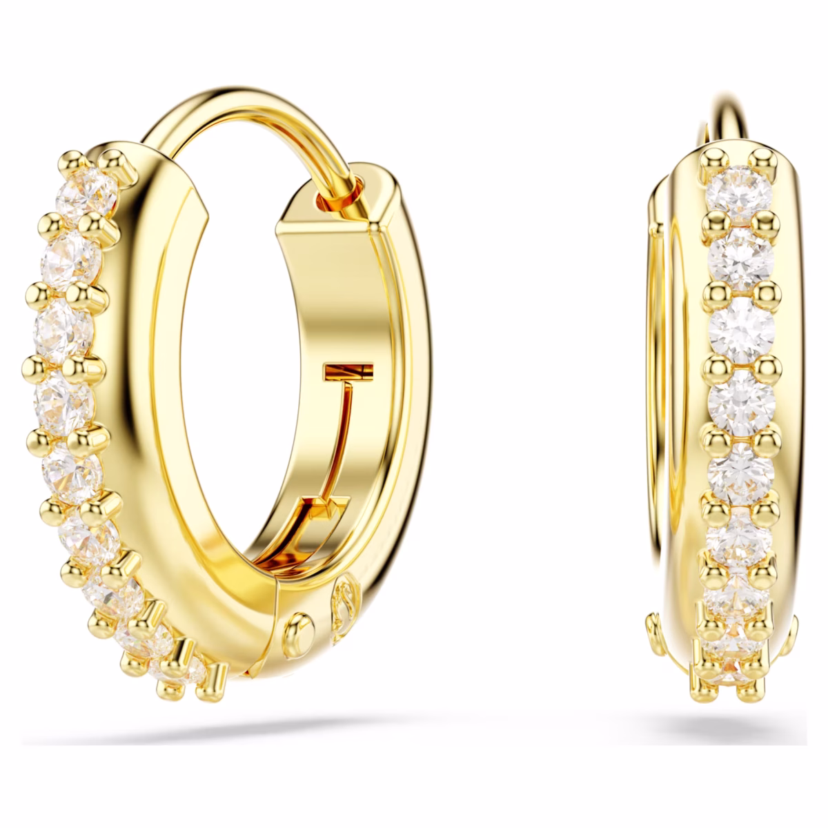 Swarovski Gold Plated Matrix Hoop Earrings