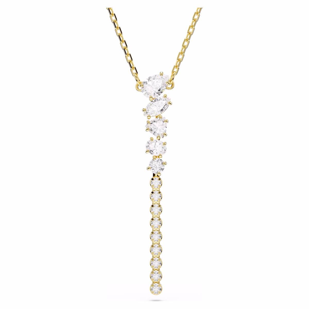 Swarovski Gold Plated Mixed Cuts Mesmera Y Necklace