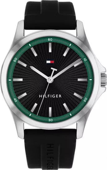 Tommy Hilfiger Bruce- Black Silicone Stap Gents Watch