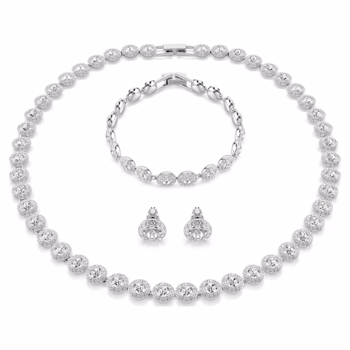 Swarovski Round Cut Una Angelic Set Of 3