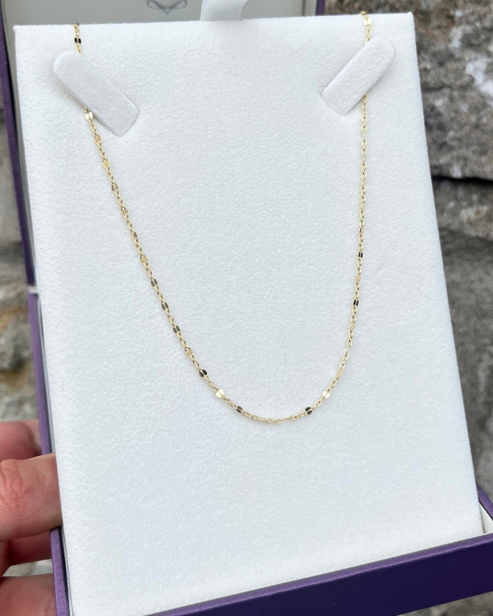 18ct Yellow Gold Diamond Cut Necklace