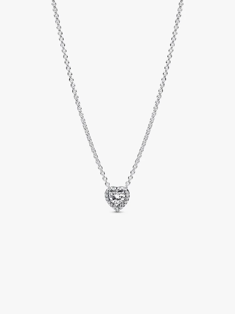 Pandora Sterling Silver Elevated Heart Necklace