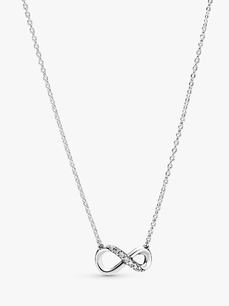 Pandora Sterling Silver Sparkling Infinity Collier Necklace