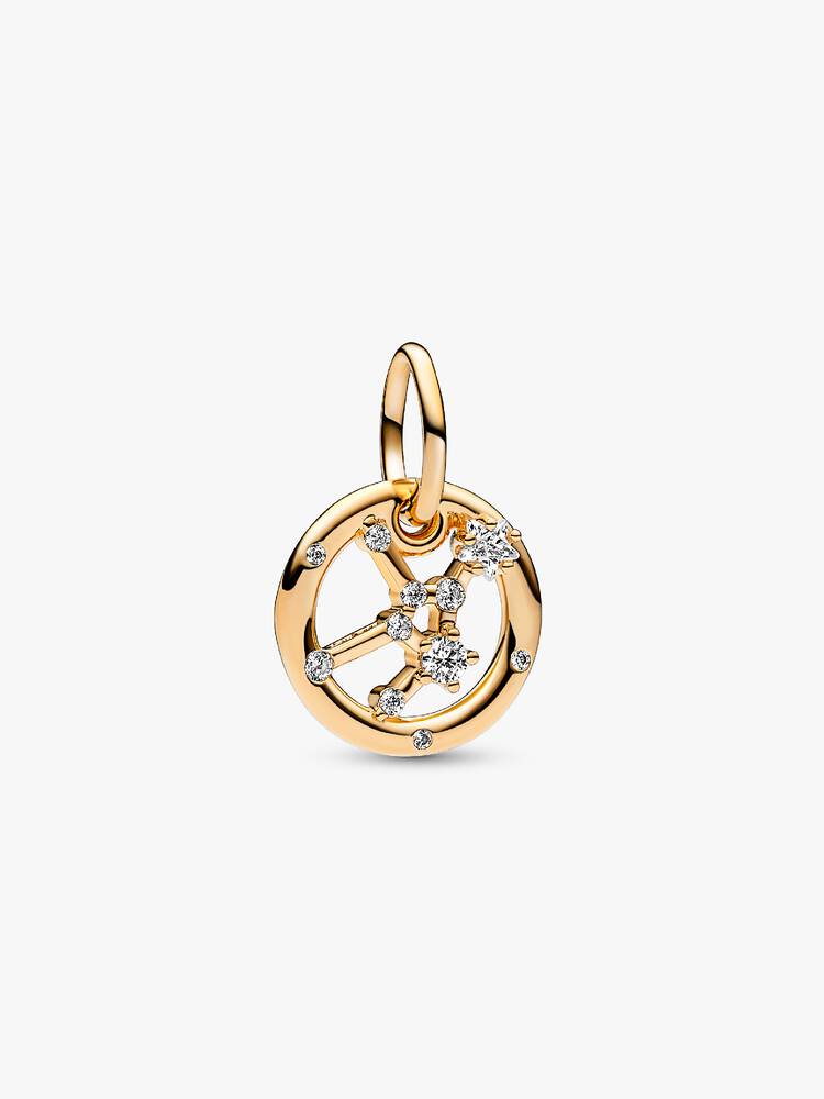 Pandora 14ct Gold Plated Virgo Zodiac Dangle Charm