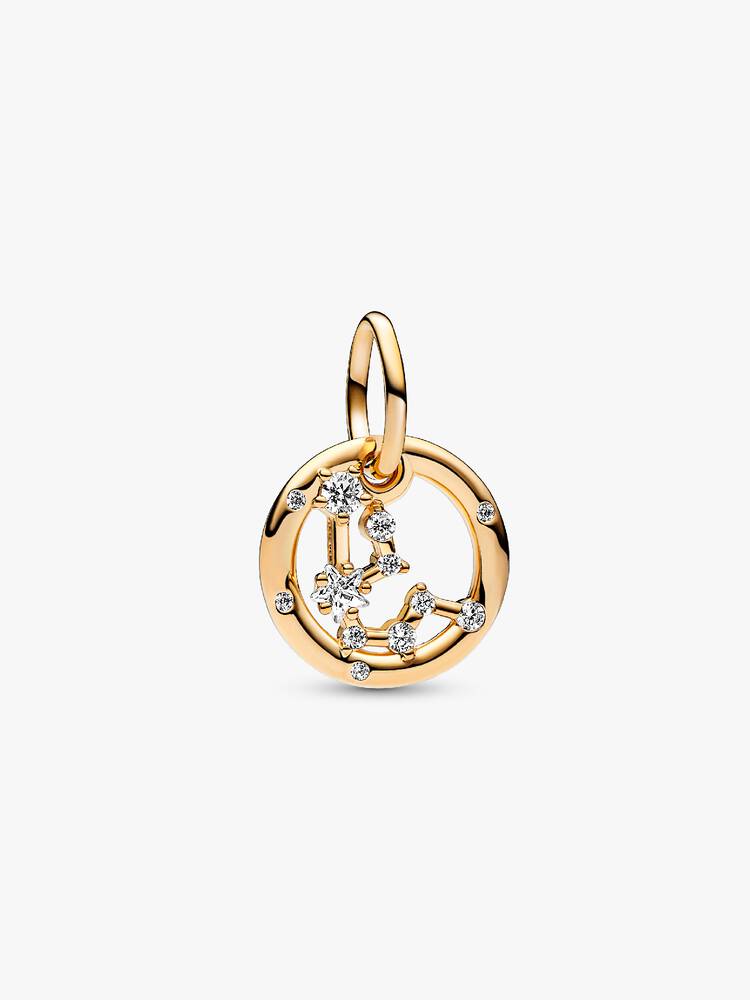 Pandora 14ct Gold Plated Aquarius Zodiac Dangle Charm