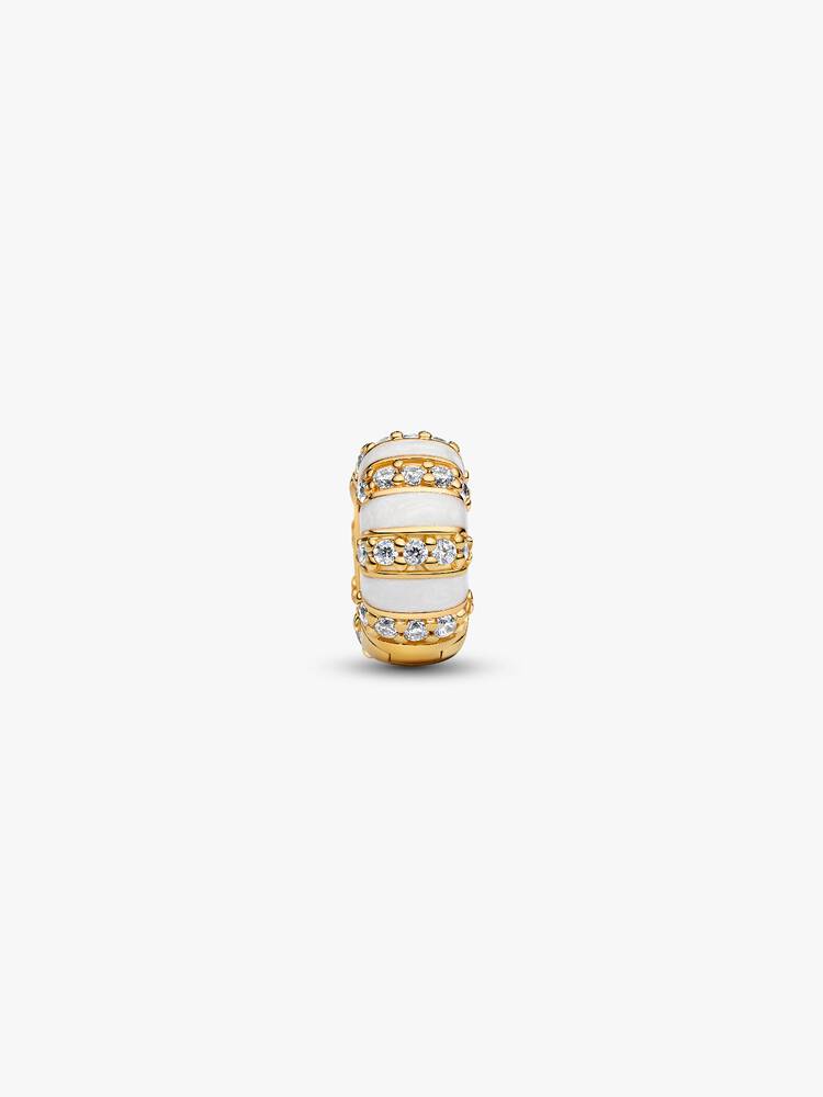 Pandora 14ct Gold Plated Stones & Enamel Clip Charm