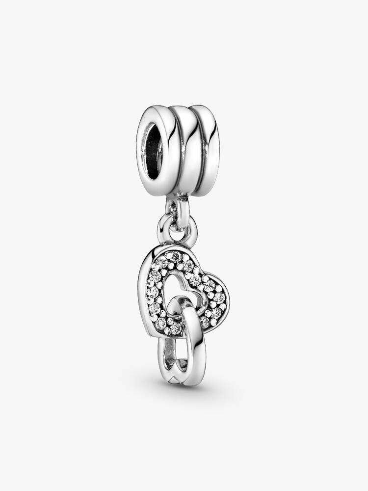 Pandora Sterling Silver Interlocking Hearts Dangle Charm
