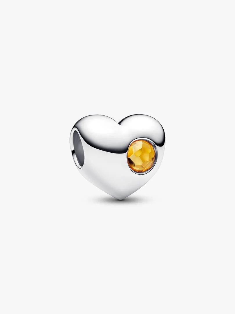 Pandora Sterling Silver November Birthstone Heart Charm