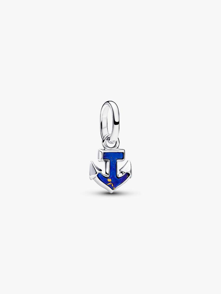 Pandora Sterling Silver Blue Anchor Mini Dangle Charm