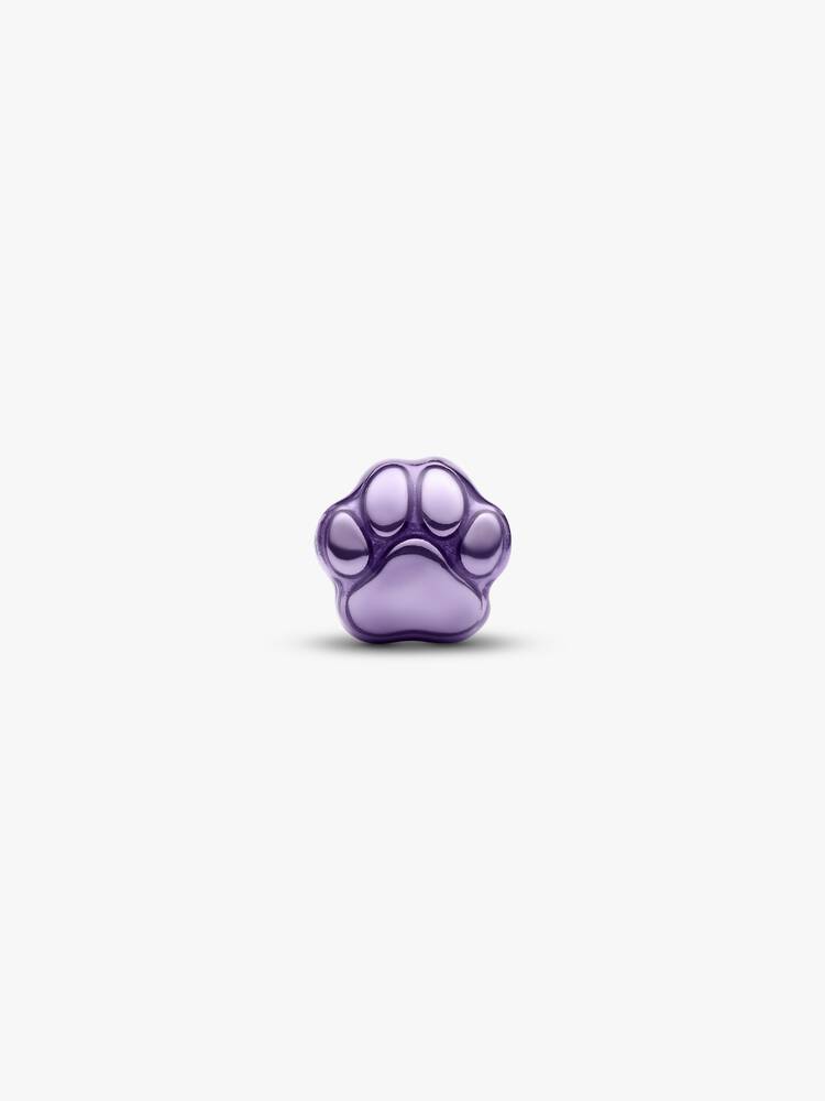 Pandora Sterling Silver Purple Paw Mini Charm