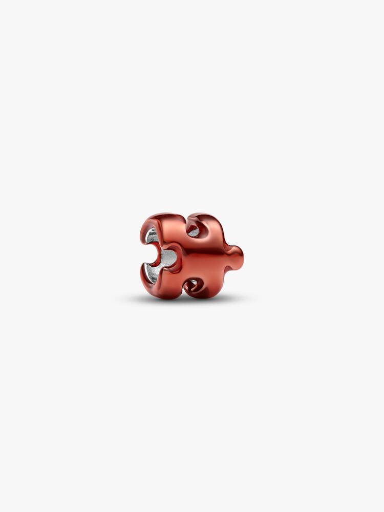 Pandora Sterling Silver Orange Puzzle Piece Mini Charm