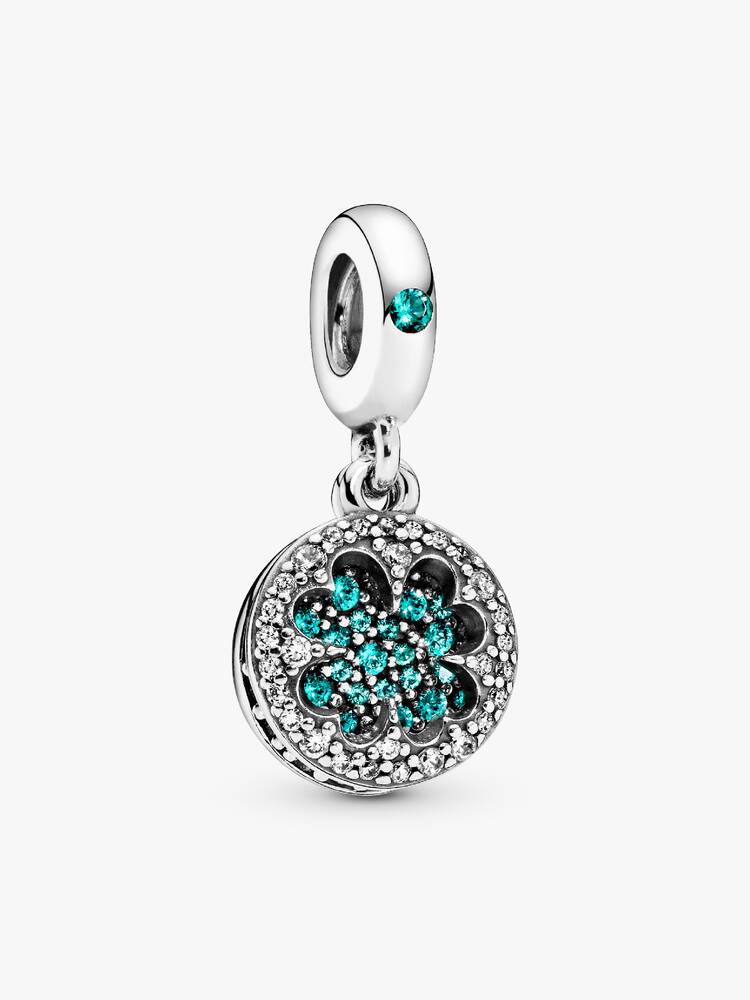 Pandora Sterling Silver Lucky Four Leaf Clover Dangle Charm