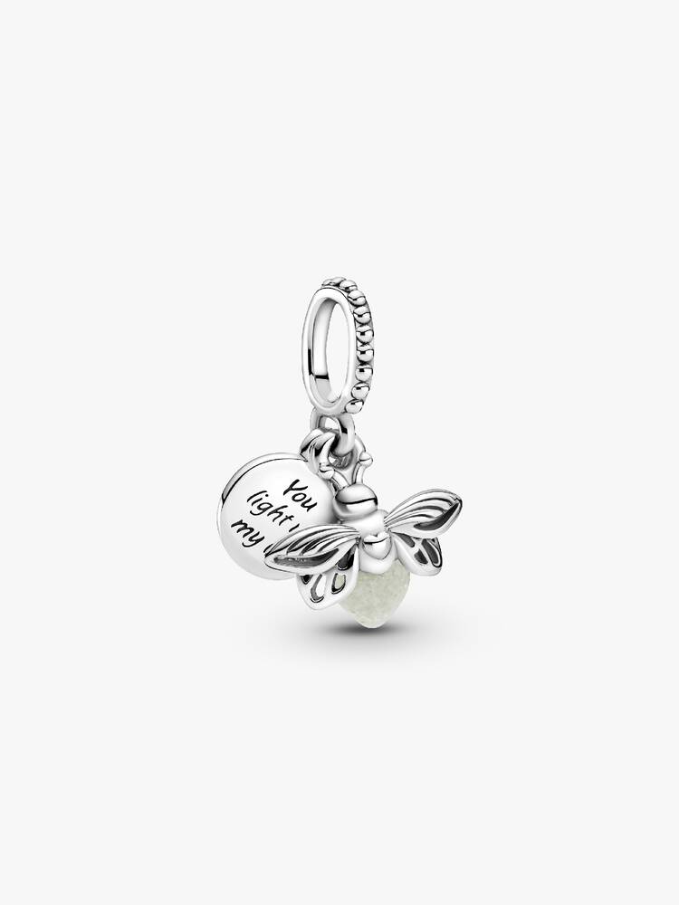 Pandora Sterling Silver Glow-in-the-dark Firefly Dangle Charm