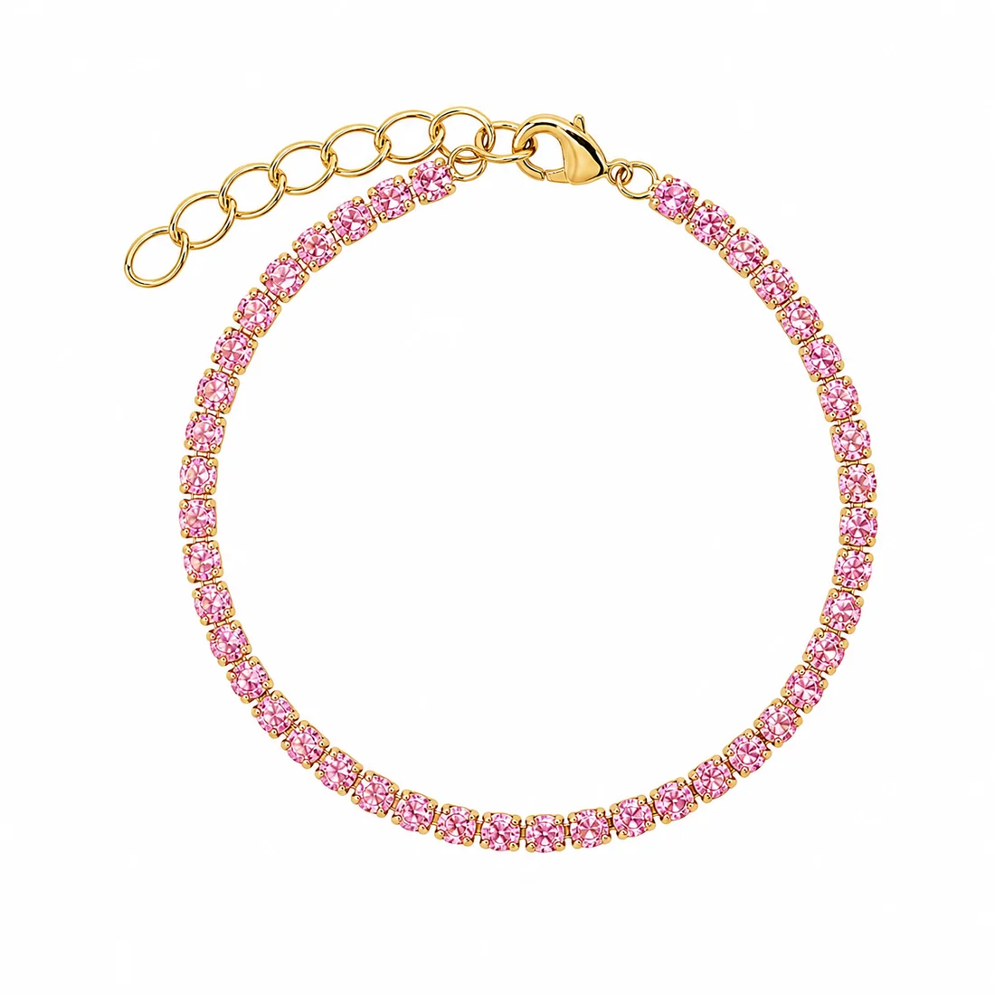 Burren Cool Cat Pink Tennis Bracelet