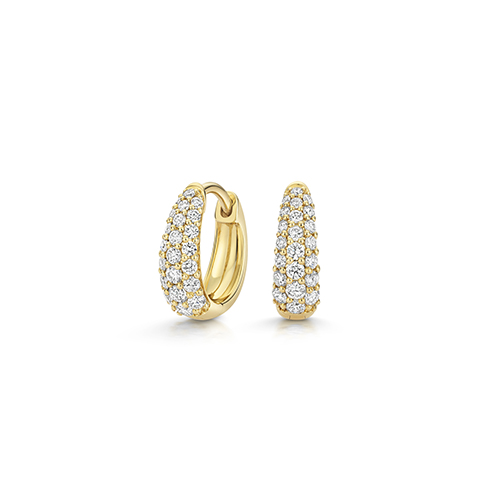 9ct Yellow Gold Lab Grown Diamond Hoops
