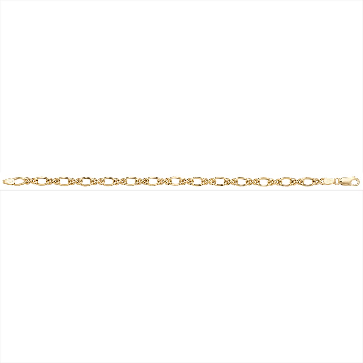 9ct Yellow Gold Figaro Bracelet