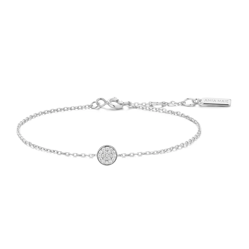 Ania Haie Sterling Silver Pavé Disc Bracelet